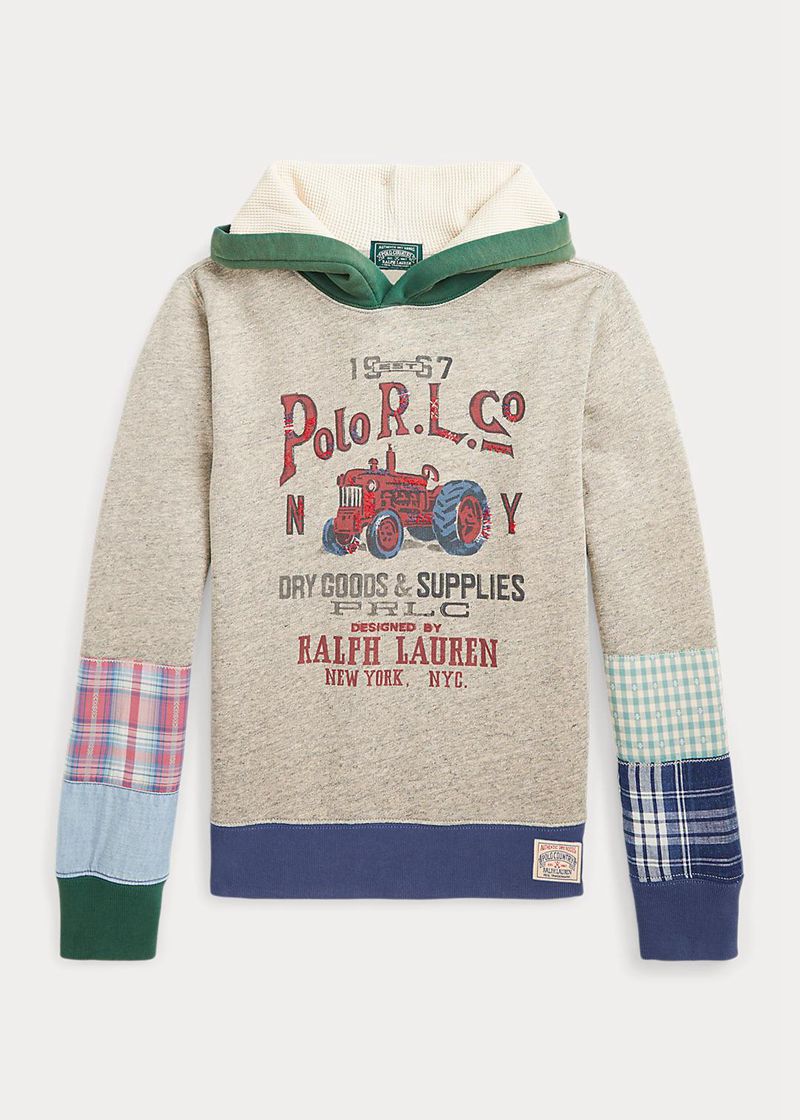 Sudadera Con Capucha Ralph Lauren Niño 6-14 Años Patchwork De Lana Graphic Chile Gris EXYCM-6578